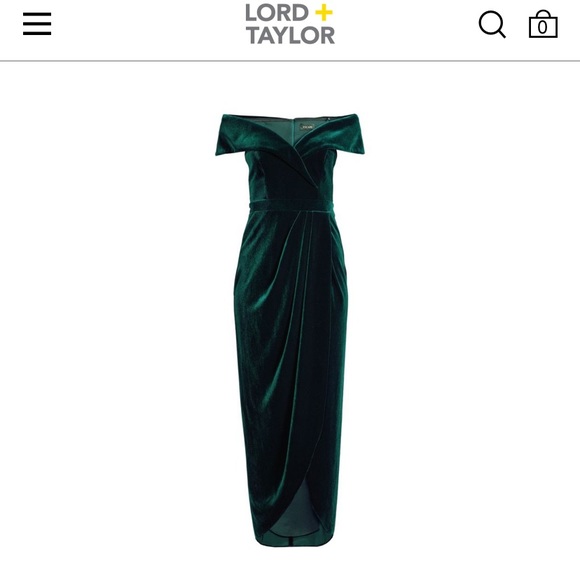xscape green velvet dress